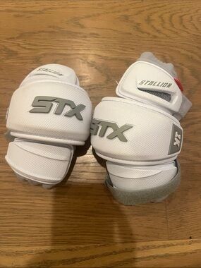 STX Stallion Men's Lacrosse Arm Pads — White